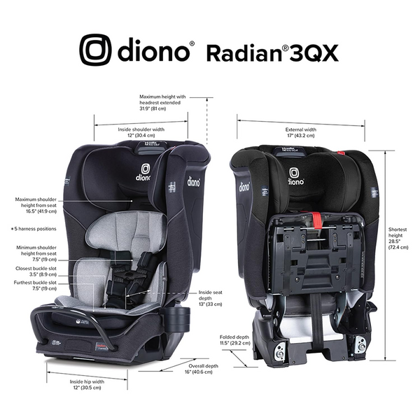 Diono Car Seat | Radian 3QX ~ Black Jet