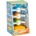 Blue, Orange, and green magnetic bee shaped toys