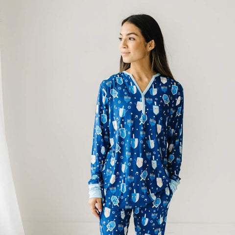 Little Sleepies - Limited Edition Dancing Dreidels Two-Piece Women's Bamboo Pajama Set