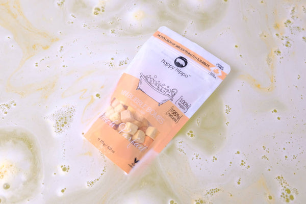 Happy Hippo Bath Co | Peach Parfait Mini Bubble Bombs