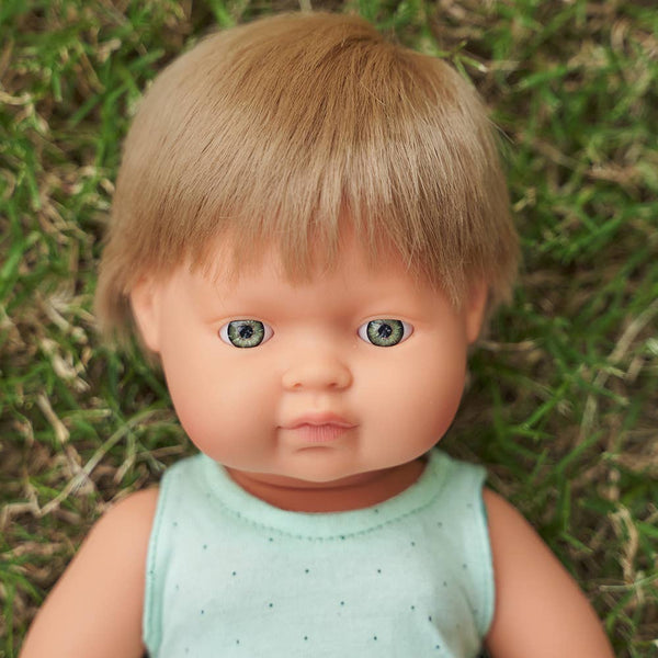 Miniland - Baby Doll Caucasian Dirty Blond Boy 15"