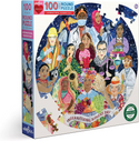 EeBoo | International Women 100 Piece Round Puzzle - 1