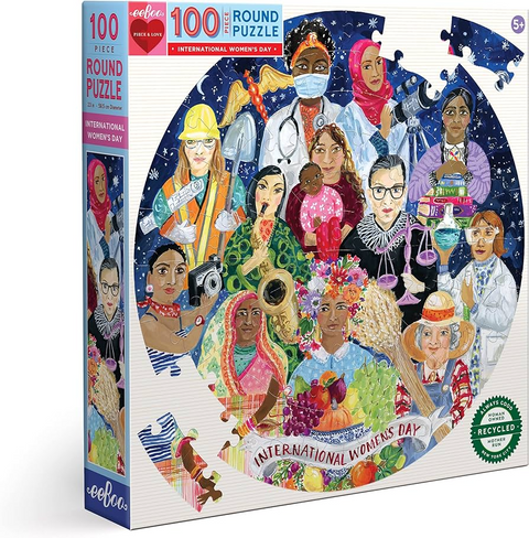 EeBoo | International Women 100 Piece Round Puzzle