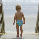 iPlay | Snap Reusable Swim Diaper ~ Aqua Jungle 0-6 Months - 2
