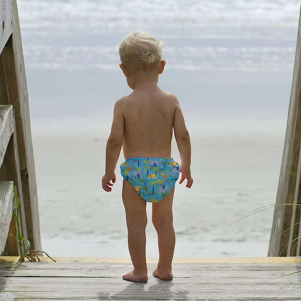 iPlay | Snap Reusable Swim Diaper ~ Aqua Jungle 0-6 Months