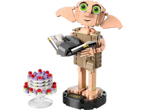 Lego Dobby with book and cake