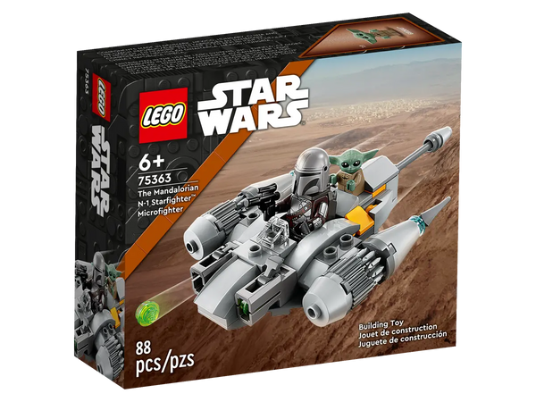 Lego box picturing contents of mandalorian starfighter