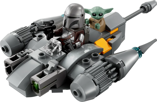 Lego starfighter, mandalorian, and baby yoda