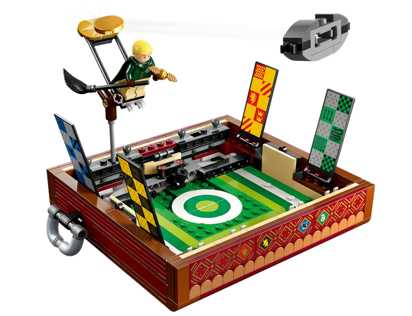 Small lego box that opens up to a quidditch game