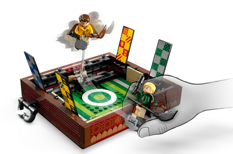 Small lego box that opens up to a quidditch game