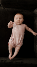 Bamboo Sleeves Romper Tie-dye Dusty Rose 6-12 mo - 2