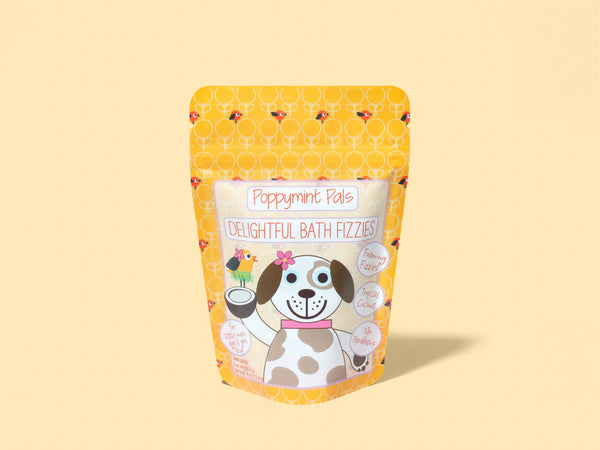 Poppymint Pals - Delightful Foaming Bath Fizzies: Tropical Coconut