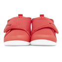 Mesh Infant Shoes in the color crabapple with white soles