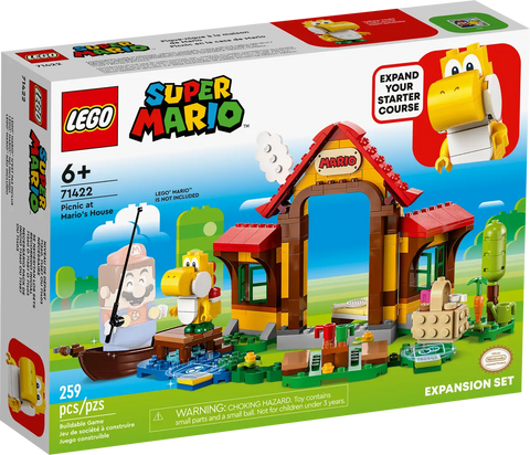 Lego box of Super Mario Picnic scene contents