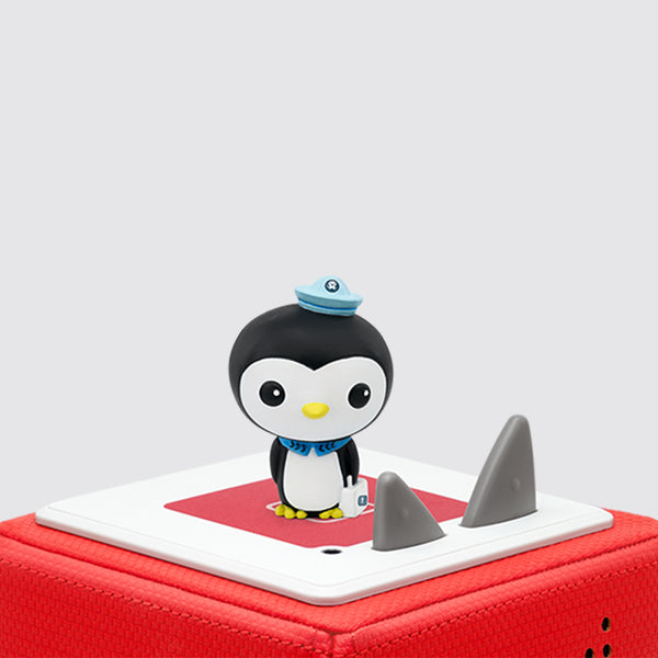 Tonies Octonauts Peso Penguin character on a red toniebox.