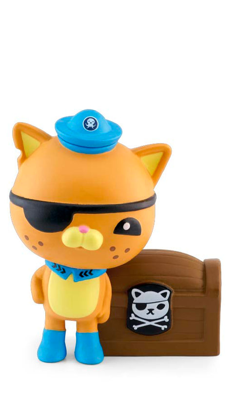 Kawazii is orange and dressed in a pirate eye patch.