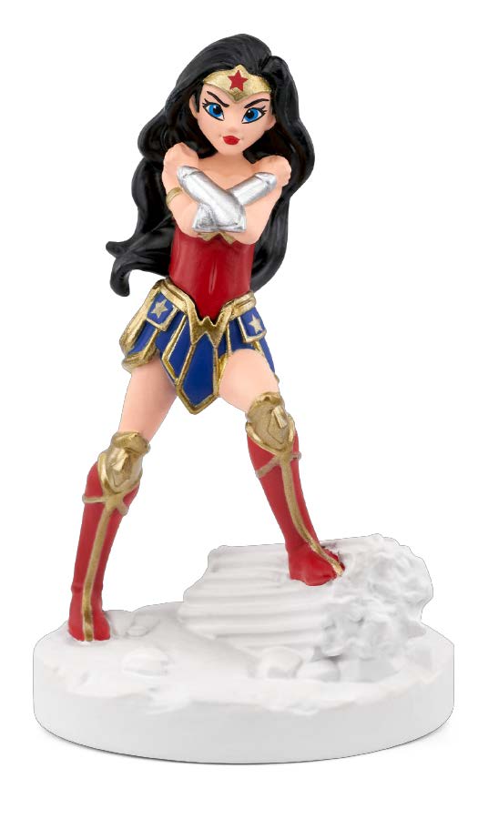 Wonder Woman dressed in her red, blue and gold outfit.