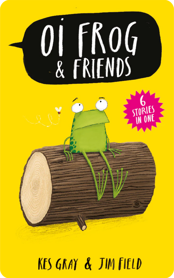 Yellow Yoto Card with picture of Oi the Frog sitting on a log.