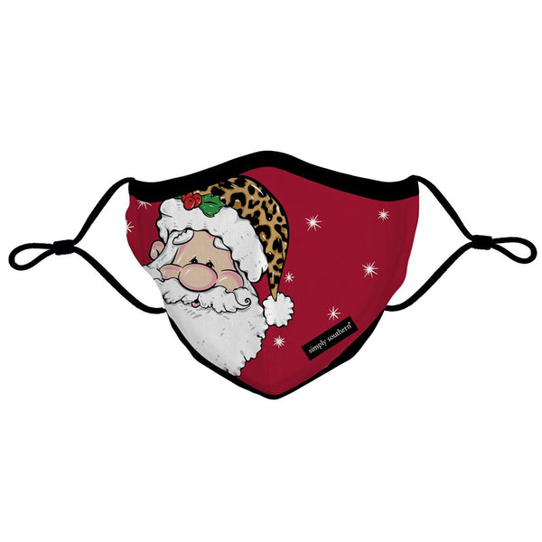 Simply Southern | Adjustable Strap Cotton Face Masks ~ Santa Clothing Simply Southern Youth - 2-10 Years  