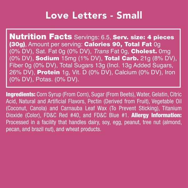 Candy Club Valentine's Day Collection ~ Love Letters Food Candy Club   
