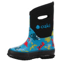 Oaki | Blue Dinosaurs Neoprene Rain/Snow Boots Shoes Oaki   