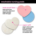 Bamboobies Multi-pack Washable Pads for Breastfeeding | 4 Pair Pack  Bamboobies Breast Pads   