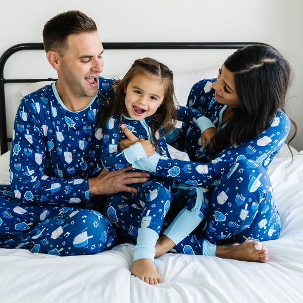 Little Sleepies - Dancing Dreidels Two-Piece Men's Bamboo Pajama Set Clothing Little Sleepies   