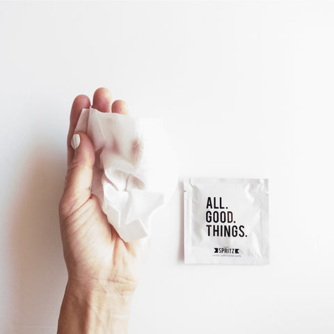Happy Spritz - All Good Things Single Sanitizing Towelette SkinCare Happy Spritz   