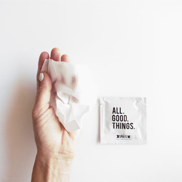 Happy Spritz - All Good Things Single Sanitizing Towelette SkinCare Happy Spritz   