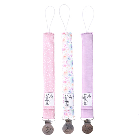 Copper Pearl | Binky Clip Set ~ Bloom Pacifier Copper Pearl   