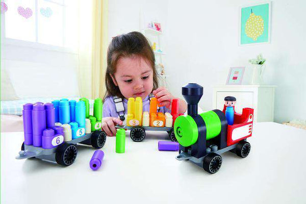 Hape / Poly M | Rainbow Counting Train Toys Hape Toys   