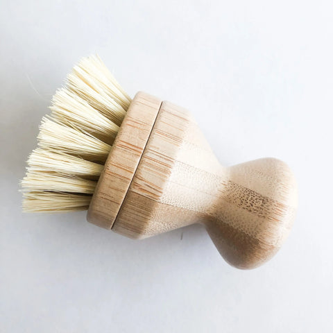 Natural Bamboo Pot & Dish Brush With Replaceable Head