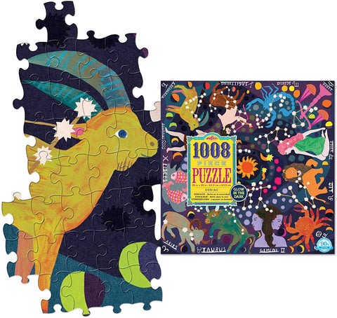 EeBoo | Zodiac Glow In The Dark 1000 Piece Puzzle Toys eeBoo   