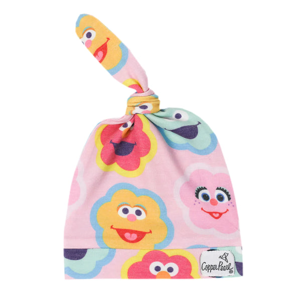 Copper Pearl x Sesame Street  | Newborn Top Knot Hat ~ Abby and Pals Clothing Copper Pearl   