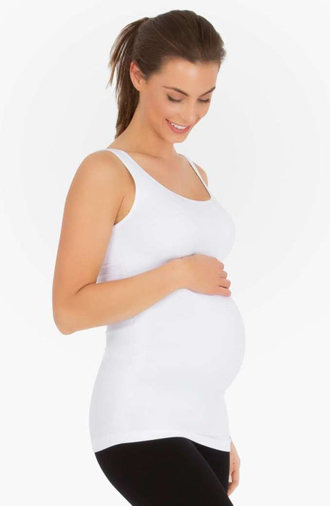 Belly Bandit | White Maternity Tank Clothing Belly Bandit   
