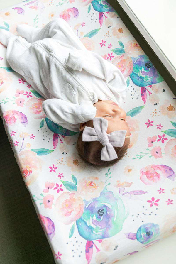 Copper Pearl | Premium Knit Diaper Changing Pad Cover ~ Bloom Bedding Copper Pearl   