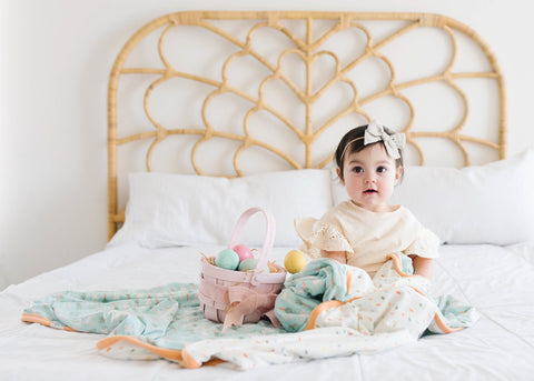 Copper Pearl | Three-Layer Baby Quilt ~ Easter Bedding Copper Pearl   