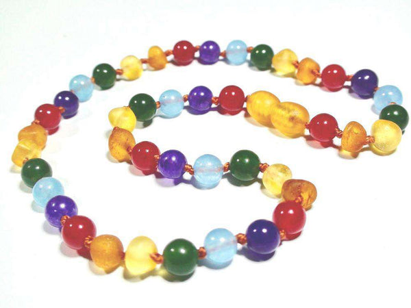 CanyonLeaf Children's Raw Amber Jewelry | Rainbow Gemstone Jewelry CanyonLeaf Jewelry 11" Rainbow 
