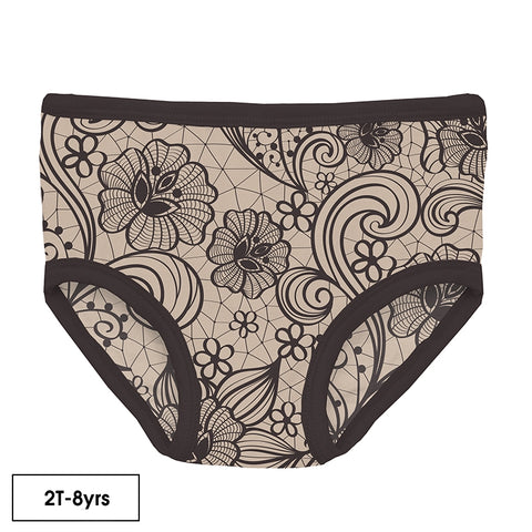 Kickee Pants Girl's Underwear | Burlap Lace Clothing Kickee Pants   
