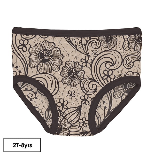 Kickee Pants Girl's Underwear | Burlap Lace Clothing Kickee Pants   