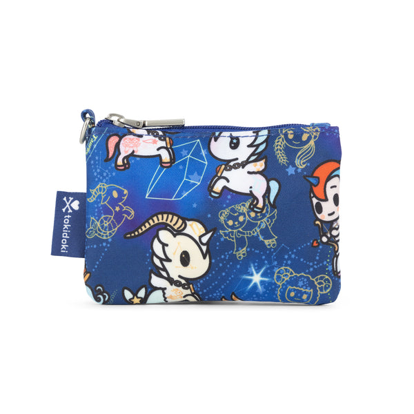 Coin purse  with Tokidoki unicorns on a blue constellation background