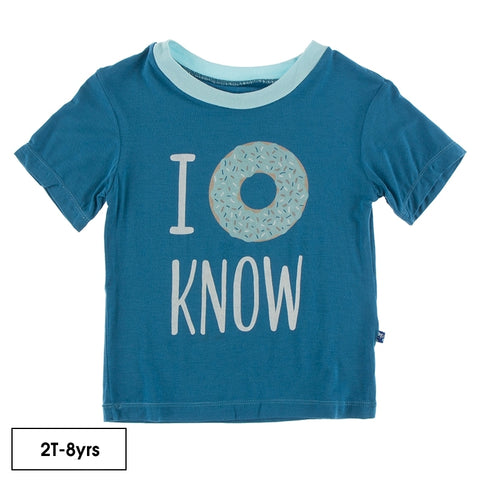 Short Sleeve Easy Fit Crew Neck Graphic Tee ~ Seaport I Donut Know Clothing Kickee Pants   