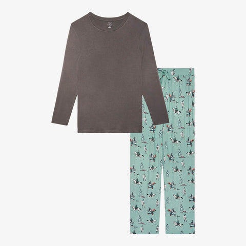 Posh Peanut ~ Men's Long Sleeve Pajama  Set ~ Wallace Clothing Posh Peanut   