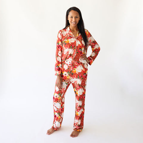 Posh Peanut - Women Long Sleeve & Relaxed Long Pajama Pants - Leonora Clothing Posh Peanut   