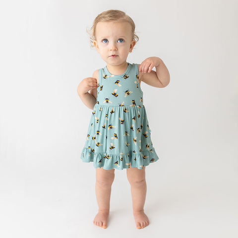 Posh Peanut Racerback Twirl Bodysuit Dress ~ Spring Bee Clothing Posh Peanut 0-3 months  