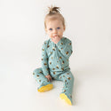 Posh Peanut Footie Zippered One Piece ~ Spring Bee Clothing Posh Peanut 0-3 months  