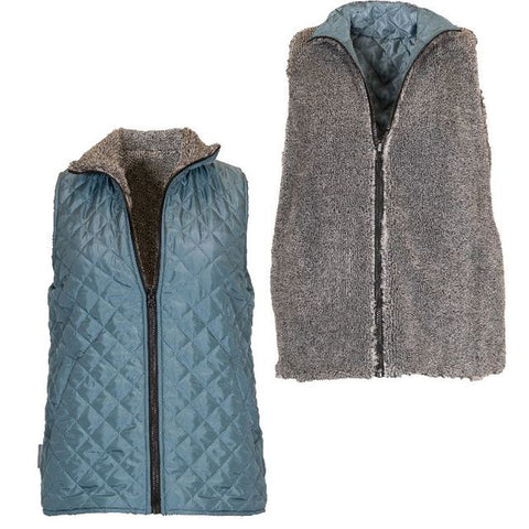 Simply Southern | Reversible Vest ~ Teal / Gray Clothing Simply Southern   
