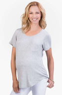 Belly Bandit | Perfect Nursing Collection | Gray Perfect Nursing Tee Clothing Belly Bandit   