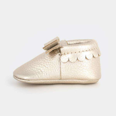 Freshly Picked | Bow Moccs ~ Platinum Gold Shoes Freshly Picked   