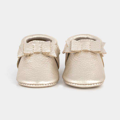 Freshly Picked | Bow Moccs ~ Platinum Gold Shoes Freshly Picked   